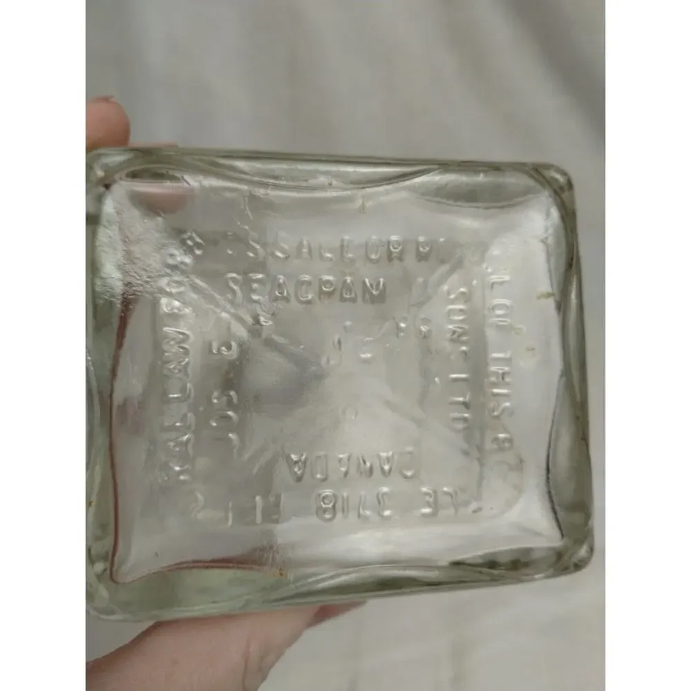 Vintage Seagram & Sons Whiskey Empty Glass Bottle Decanter Seagrams - Canada
